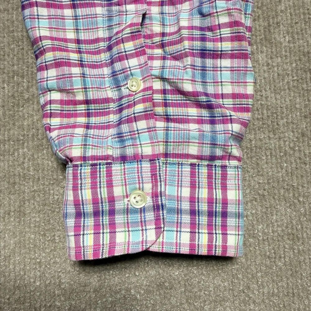 Polo Ralph Lauren Shirt Mens XXL Pink Blue Plaid Classic Fit Oxford Button Down - Picture 8 of 16